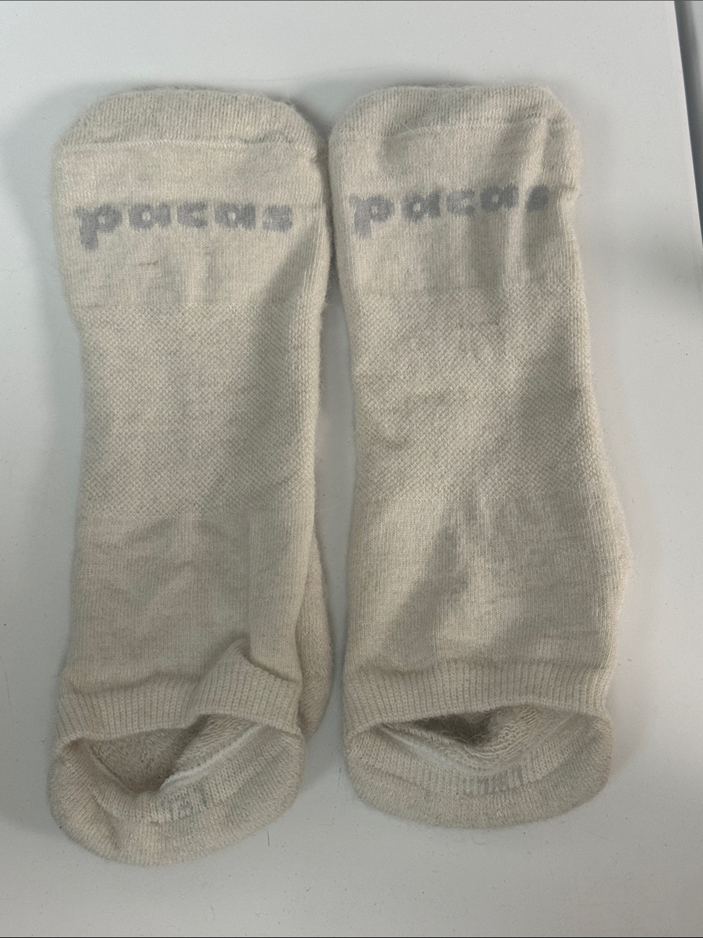 Pacas Alpaca Bone Colored Low-Cut Ankle Socks Size L/Xl Off-White NWOT Cozy